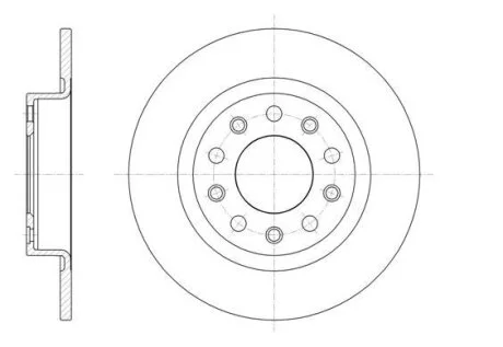 ALFA ROMEO Диск гальмівний задній GIULIETTA (940_) 1.4 TB (940FXF1A) 10-16 REMSA 61445.00