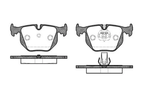 Гальм. колод. задн. BMW 3 (E46), 7(E38), X3(E83), X5(E53) REMSA 0381.30