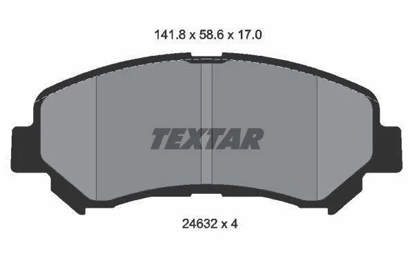 Колодки гальмівні дискові передн. Nissan Qashqai/X TEXTAR 2463201 (фото 1)