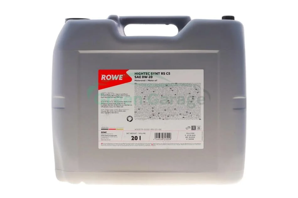 Олива моторна HIGHTEC SYNT RS 05 SAE 0W-20 (20L) ROWE 20379020099 (фото 1)