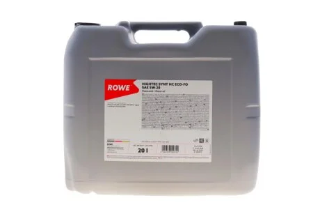 Олива моторна HIGHTEC SYNT HC ECO-FO SAE 5W-20 (20L) ROWE 20206020099
