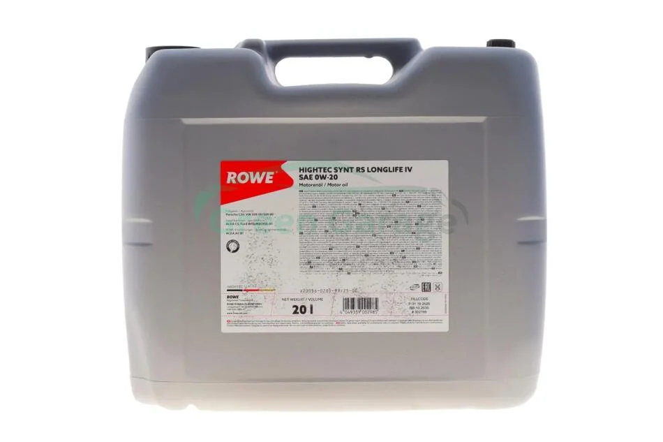 Олива моторна HIGHTEC SYNT RS LONGLIFE IV SAE 0W-20 (20L) ROWE 20036020099 (фото 1)