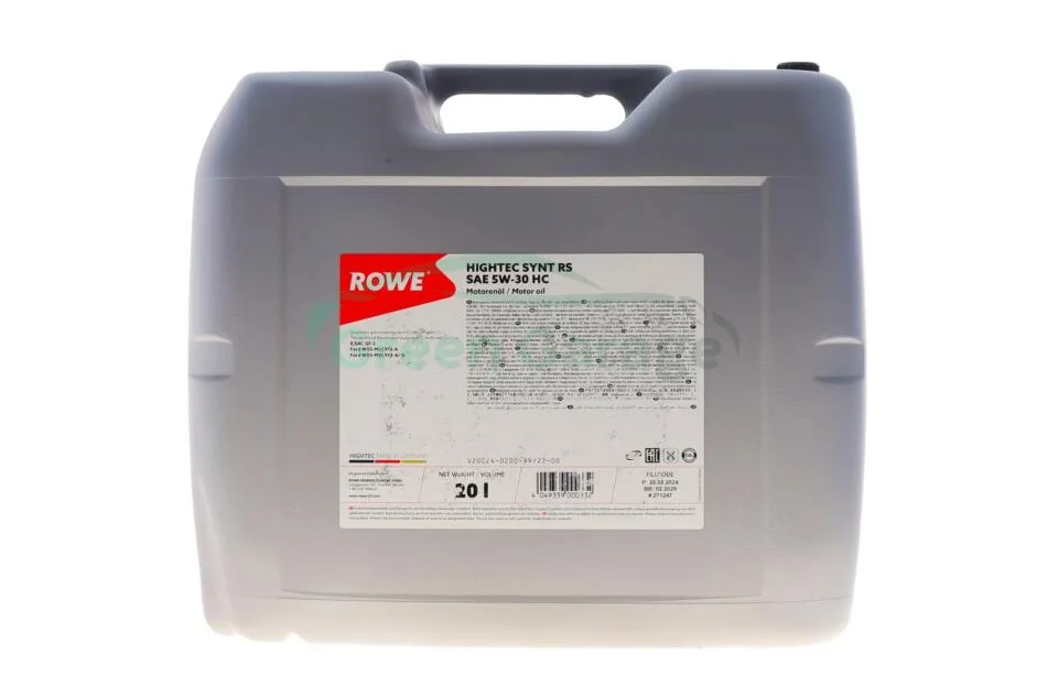 Олива моторна HIGHTEC SYNT RS SAE 5W-30 HC (20L) ROWE 20024020099 (фото 1)