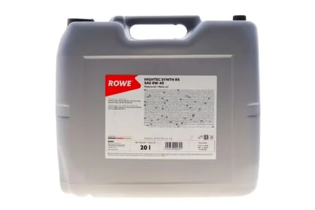 Олива моторна HIGHTEC SYNTH RS SAE OW-40 (20L) ROWE 20020020099