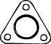 MAZDA Прокладка глушника 323 -00, 626 -02, MX3 -98, Xedos 6 -99, Premacy -00 FORD KIA Carens 01-02, Sephia 97-00, Shuma 98- WALKER 80195 (фото 1)