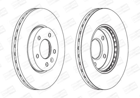 Гальмівний диск пер. Zafira/Ampera/Zafira/Astra/Orlando/Cruze/Volt 09- компл. 2шт CHAMPION 562631CH