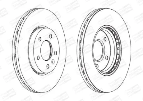 Гальмівний диск пер. Zafira/Ampera/Zafira/Astra/Orlando/Cruze/Volt 09- компл. 2шт CHAMPION 562631CH