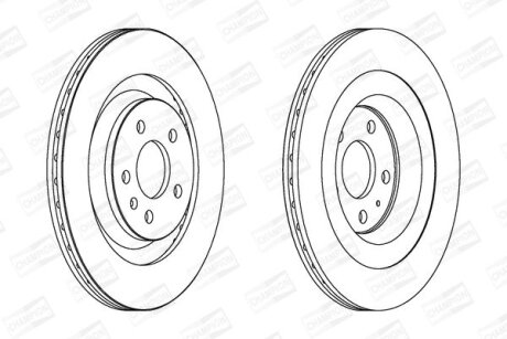 Гальмівний диск зад. Audi Q5 08-17 компл. 2шт CHAMPION 562645CH