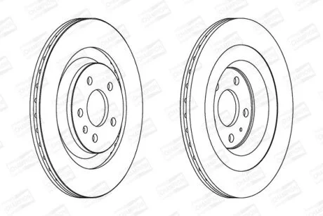Гальмівний диск зад. Audi Q5 08-17 компл. 2шт CHAMPION 562645CH