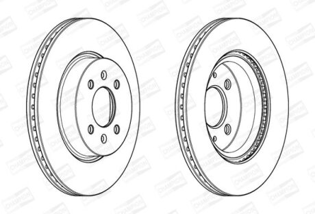 Гальмівний диск пер. Rio/Stonic/Pride/i20 11- компл. 2шт CHAMPION 562944CH