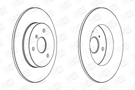 Гальмівний диск перед. Smart 0.6/0.7/1.0 i/0.8 cdi 98- (280x9) компл. 2шт CHAMPION 562155CH