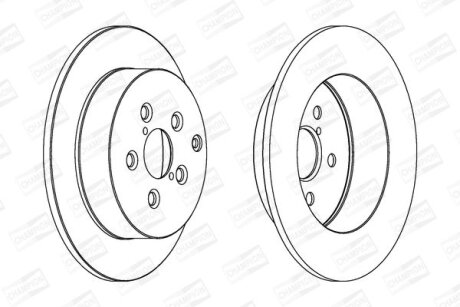 Гальмівний диск задн. Avensis 06-09 компл. 2шт CHAMPION 562418CH