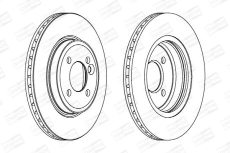 Гальмівний диск перед. MINI 01-08 компл. 2шт CHAMPION 562139CH