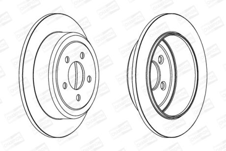 Гальмівний диск задн. CHEROKEE (KK) 08- компл. 2шт CHAMPION 562917CH