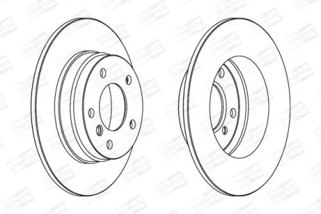 Гальмівний диск зад. BMW 3 (E36/E46) 90-05 (280x10) компл. 2шт CHAMPION 561552CH