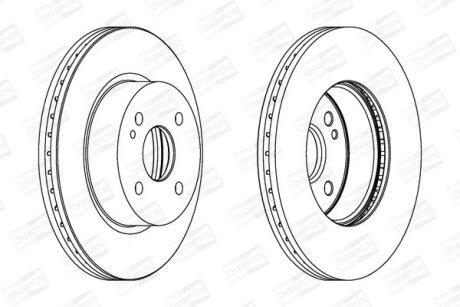 Гальмівний диск перед. MAZDA 2/MX-5 IV (ND__) 07- компл. 2шт CHAMPION 562564CH