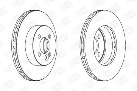 Гальмівний диск перед. MINI Cooper/One 06-15 компл. 2шт CHAMPION 562570CH