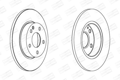 Гальмівний диск перед. MB W169 04-12 (276x12) компл. 2шт CHAMPION 562309CH