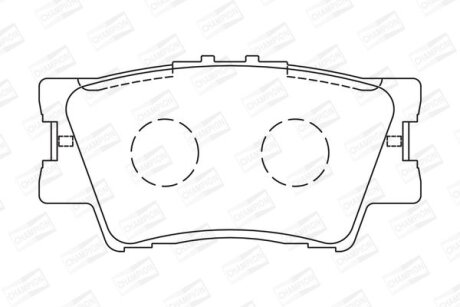 Гальмівні колодки зад.TOYOTA CAMRY/RAV4 III/RAV4 IV 2.0-3.5 06- CHAMPION 572595CH