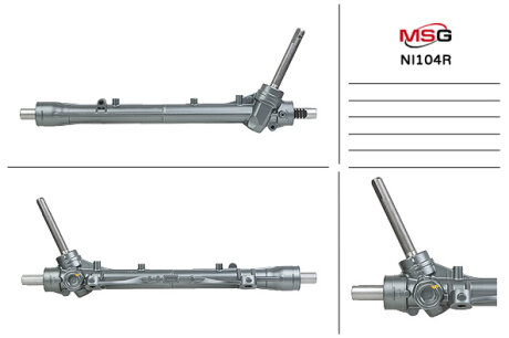 Рульова рейка Note/Micra 03-12 (відновлений з JTEKT) MSG NI104R