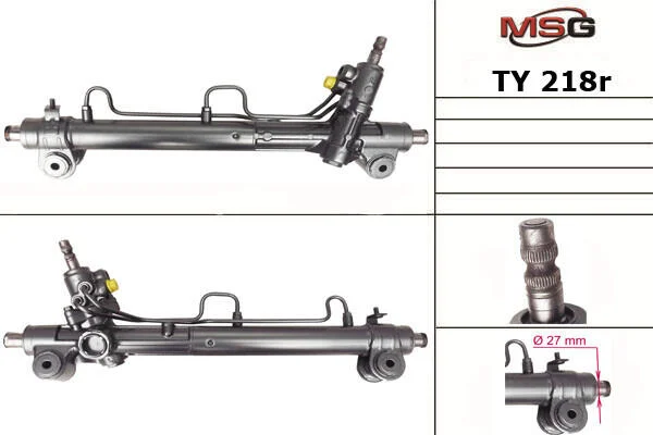 Рульова рейка з ГПК Camry/ES 01-06 (відновлений з KOYO) MSG TY218R (фото 1)