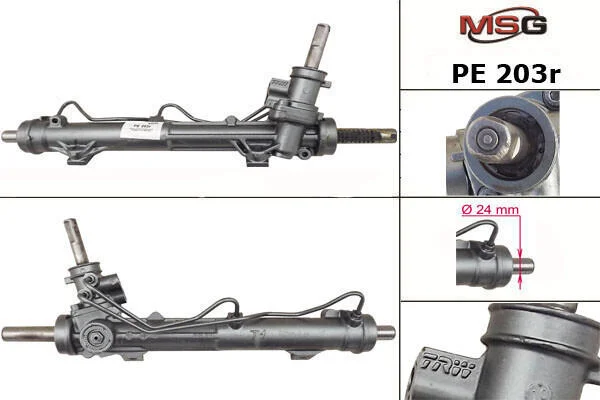 Рульова рейка з ГПК Peugeot 206 98-12 (відновлена з TRW) MSG PE203R (фото 1)