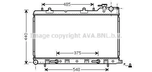 AVA SUBARU Радіатор охолодження Forester 2.0/2.5 02- AVA COOLING SU2098 (фото 1)