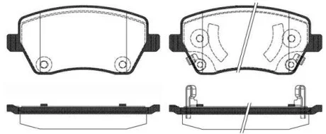 NISSAN Гальмівні колодки передні MICRA IV (K13K, K13KK) 1.2 10-20 REMSA 0987.02