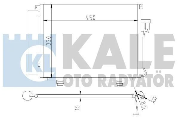 HYUNDAI Радіатор кондиціонера (конденсатор) i10 I 1.0-1.2 08- KALE 391800 (фото 1)