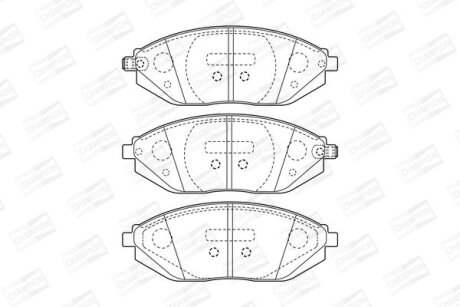 CHEVROLET гальмівні колодки передн.Spark 10- CHAMPION 573385CH