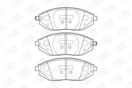 CHEVROLET гальмівні колодки передн.Spark 10- CHAMPION 573385CH