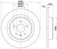 HELLA PRO FORD диск гальмівний задн. Galaxy, Kuga I, Mondeo IV, S-Max, LandRover 07- HELLA PAGID 8DD 355 118841 (фото 1)