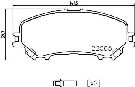 HELLA NISSAN колодки гальм. передние Qashqai 1.2/1.6 13-, X-Trail 1.6 13- HELLA PAGID 8DB 355 021861