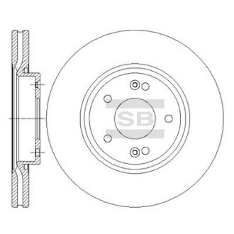 Диск гальмівний Hi-Q (SANGSIN) SD1086