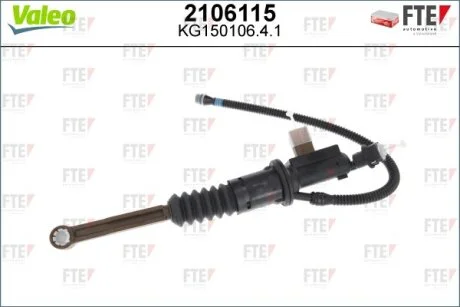 CITROEN Головний циліндр зчеплення CITROEN BERLINGO, DS5 PEUGEOT 3008, PARTNER, PARTNER TEPEE 1.2/1.6/1.6D 04.10- VALEO 2106115