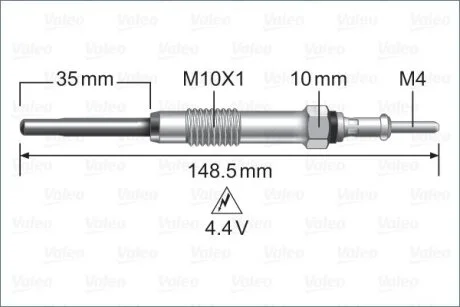 CITROEN свічка розжарювання Jumper HDI,Peugeot 11-,Ford Transit 2.2TDCi VALEO 345225