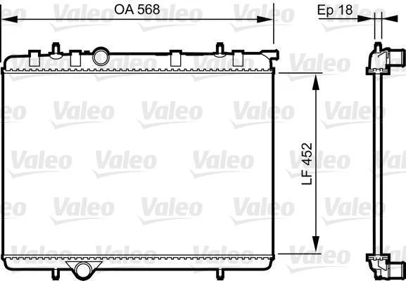 CITROEN Радіатор охолодження BERLINGO 1.6 VALEO 735090 (фото 1)