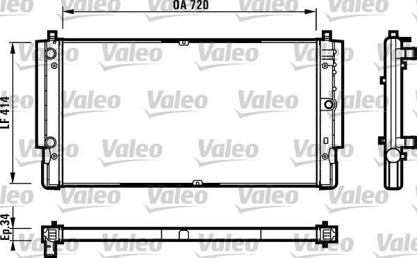 VW Радіатор охолодження BUS T4 2.0-2.5 96- VALEO 731616 (фото 1)