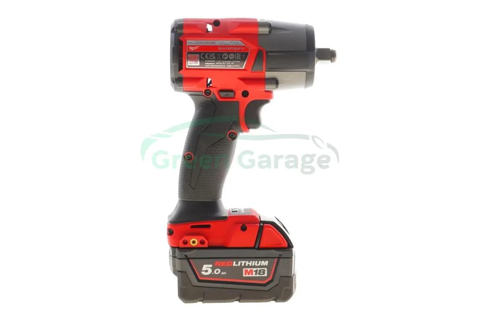 Гайкокрут акумуляторний безщітковий 1/2" (881 Нм) M18 FMTIW2F12-502X, з фрикційним кільцем, (+ заряд.пристрій, 2 акумулятори Х 5Аг, HD кейс) MILWAUKEE 4933478450 (фото 1)