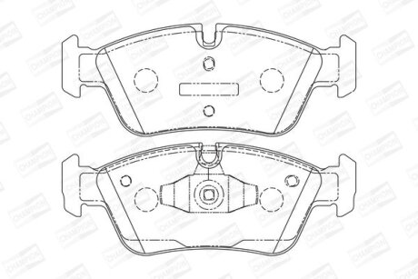 BMW гальмівні колодки перед. BMW 3-serie (E90), 1-serie (E87) CHAMPION 573138CH