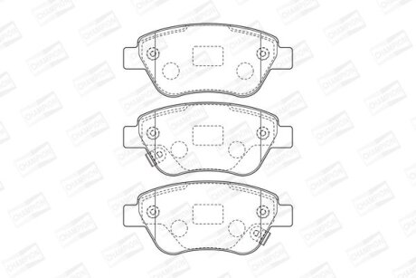 OPEL гальмівні колодки передні Corsa 06 - CHAMPION 573652CH