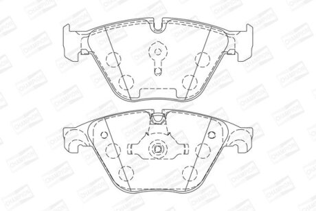 BMW колодки гальм.передн. F10 525d-535,Touring 518d-535 09- CHAMPION 573305CH