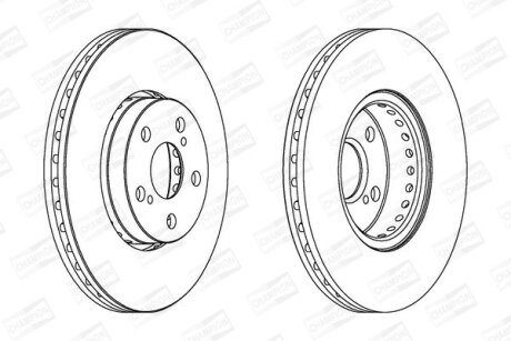 TOYOTA гальмівний диск передн."15" Avensis 00- CHAMPION 563048CH