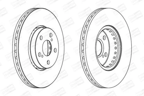 TOYOTA гальмівний диск передн."15" Avensis 00- CHAMPION 563048CH