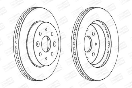 PARTS KIA гальмівний диск передн.Rio 1.3/1.5 00- CHAMPION 562557CH