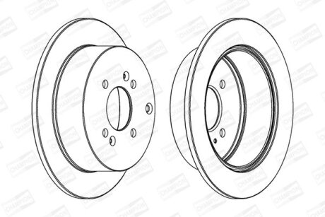 HYUNDAI диск гальмівний Accent 05-, Getz 02- CHAMPION 562551CH1