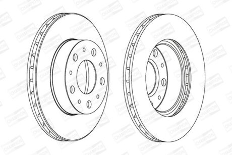 FIAT диск гальмівний передн. Ducato 02 - (300*24),Citroen,Peugeot CHAMPION 561969CH