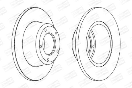 LANDROVER диск гальмівний передн. Defender,Discovery,Range Rover 86- CHAMPION 561352CH
