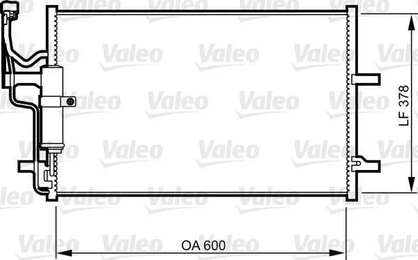Конденсатор кондиціонера (з осушувачем) MAZDA 3, 5 1.3-2.3 10.03-05.10 VALEO 814265 (фото 1)