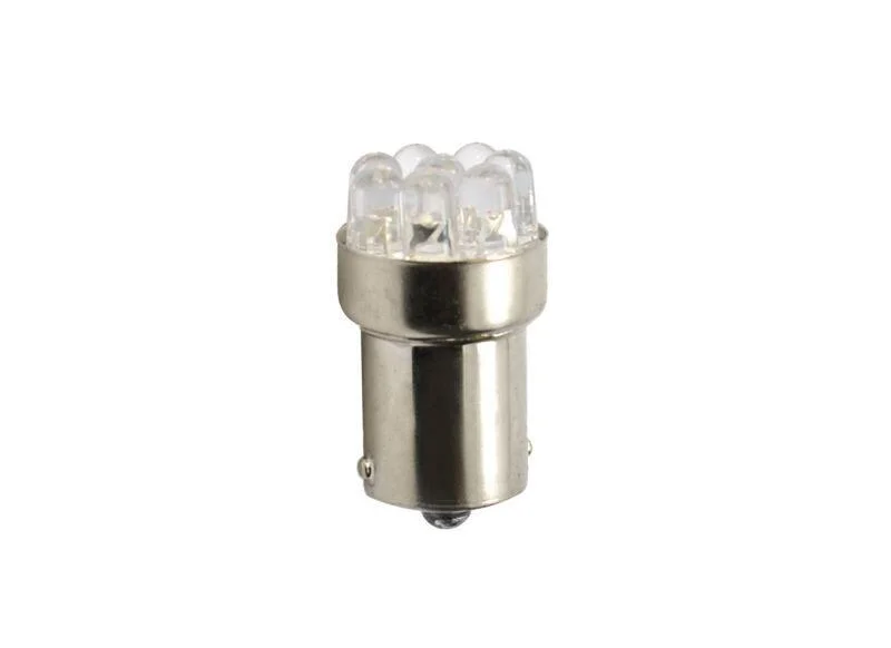 LED лампочка LED, 2шт, LED, 12В, max. 1,03Вт, колір світла Білий, тип гнізда BA15S, без дозволу використання на дорогах загального використання, для авто без CAN-Bus M-TECH LB033W (фото 1)